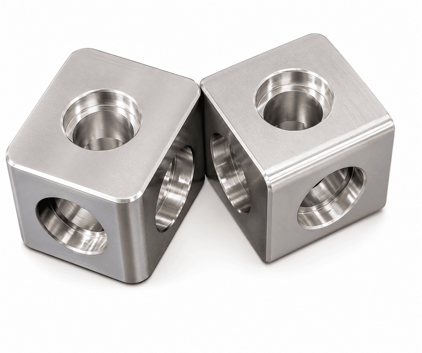 Precision machined cube components