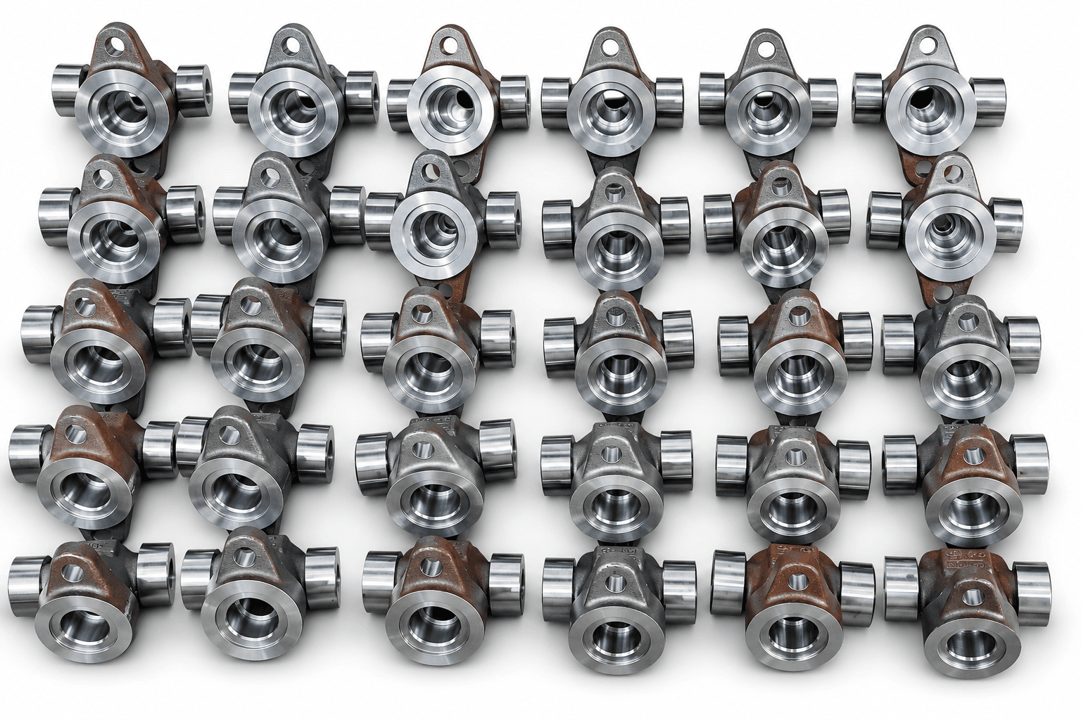 Production batch of precision machined valve components